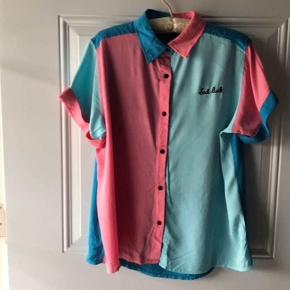 LAZY OAF bowling shirt.